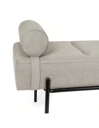 Banqueta EDIMBURGO 140 x 52, metal negro y...