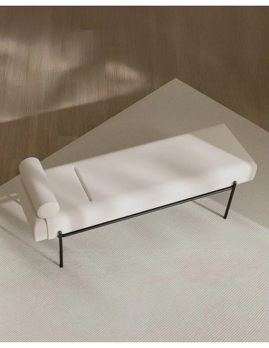 Banqueta EDIMBURGO 140 x 52, metal preto e...