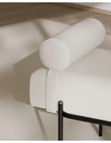 Banqueta EDIMBURGO 140 x 52, metal preto e...