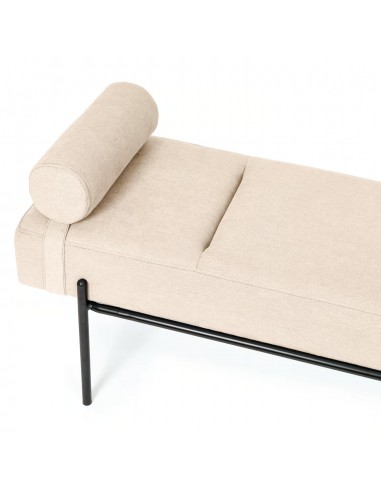 Banqueta EDIMBURGO 140 x 52, metal negro y...