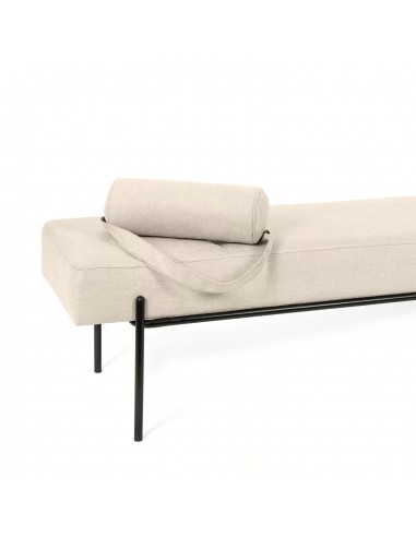 Banqueta EDIMBURGO 140 x 52, metal negro y...