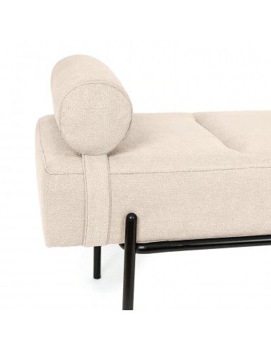 Banqueta EDIMBURGO 140 x 52, metal preto e...