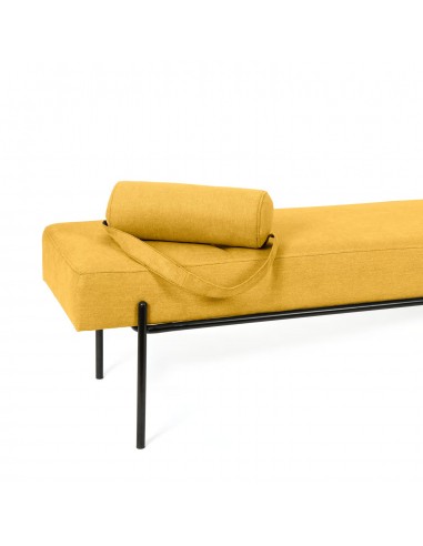 Banqueta EDIMBURGO 140 x 52, metal preto e...