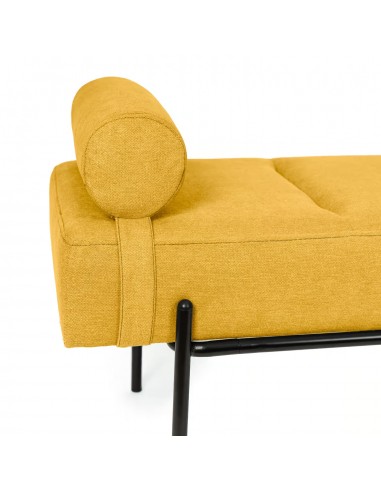 Banqueta EDIMBURGO 140 x 52, metal preto e...