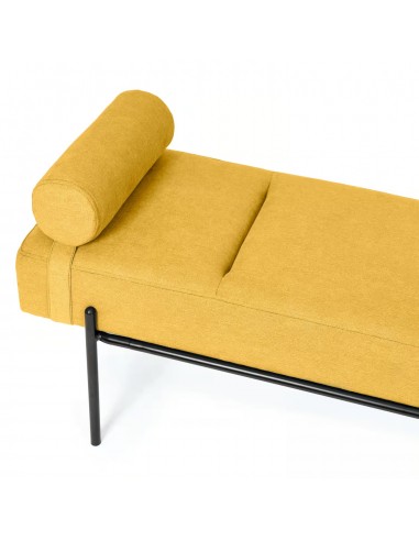 Banqueta EDIMBURGO 140 x 52, metal preto e...