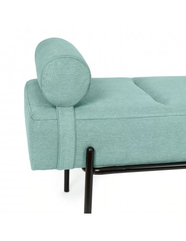 Banco EDIMBURGO 140 x 52, metal preto e tecido...