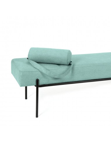 Banco EDIMBURGO 140 x 52, metal preto e tecido...