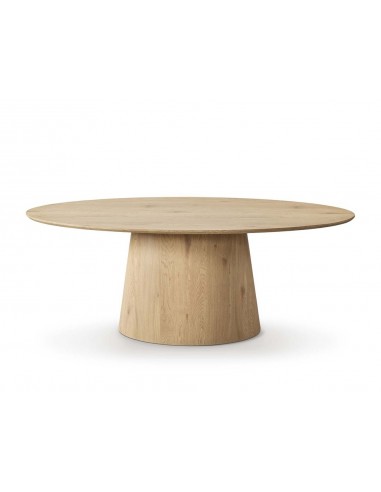 Mesa de jantar oval CALA 160 x 90 folheado a carvalho