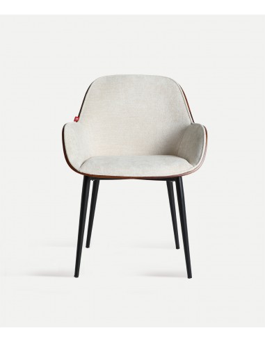 Silla moderna BEESD trasera madera color nogal...