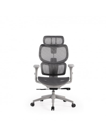 Sillón de oficina ergonómico TORONTO, alto, tejido krono y brazos en 3D