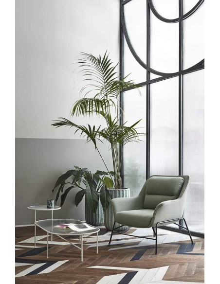 BUTACA DE DISEÑO SADIRA GRIS VERDOSO.