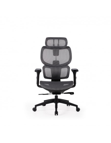 Sillón de oficina ergonómico TORONTO, alto, tejido krono y brazos en 3D