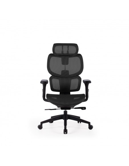 Sillón de oficina ergonómico TORONTO, alto, tejido krono y brazos en 3D