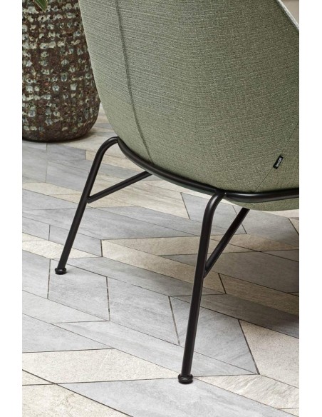 BUTACA DE DISEÑO SADIRA GRIS VERDOSO.