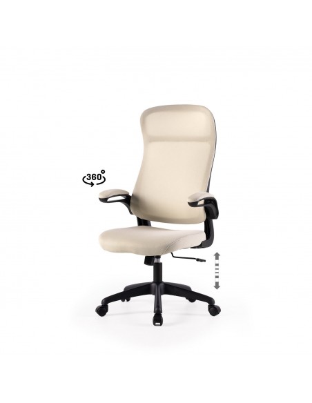 Sillón de oficina SORBONNE alto,tejido artik y brazos abatibles