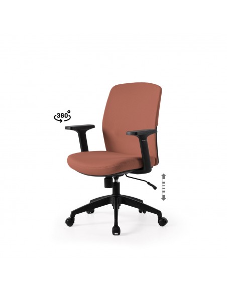 Sillón de oficina MARYLAND, medio, tejido artik y giro 360º