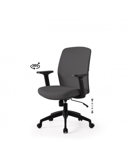 Sillón de oficina MARYLAND, medio, tejido artik y giro 360º