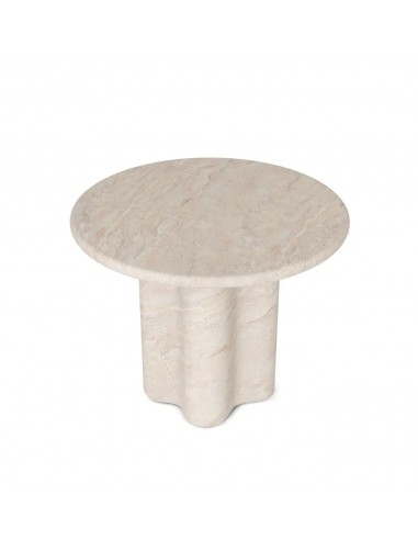 Mesa de jantar redonda em mármore travertino...