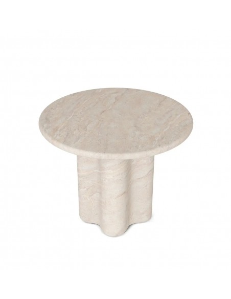 Mesa de jantar redonda em mármore travertino MICHELLE 100