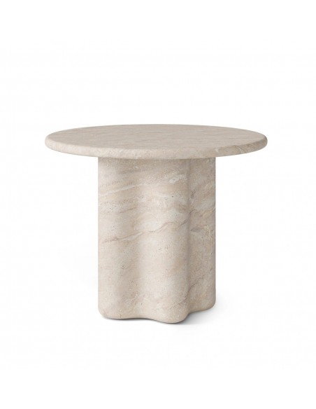 Mesa de jantar redonda MICHELLE 120 em mármore travertino