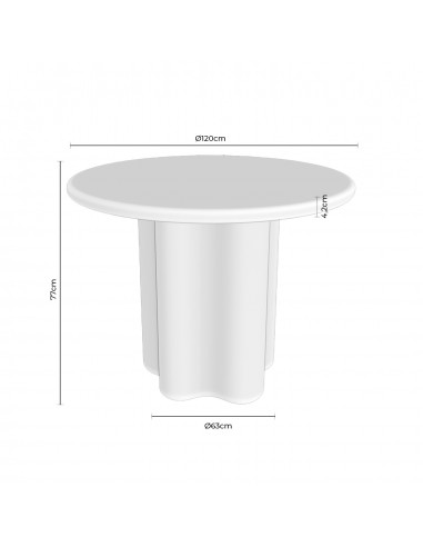Mesa redonda de Comedor MICHELLE 120 en mármol...