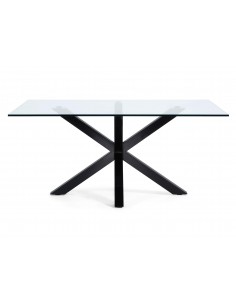 Mesa ARYA 200x100 Epoxy Negro Cristal Transparente 2