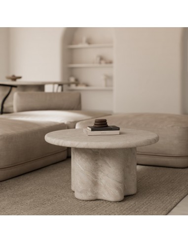 Mesa de centro en microcemento travertino LUIGI 80
