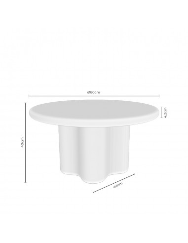 Mesa de centro en microcemento travertino LUIGI 80