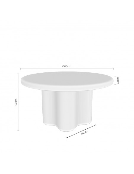Mesa de centro em microcimento travertino LUIGI 80
