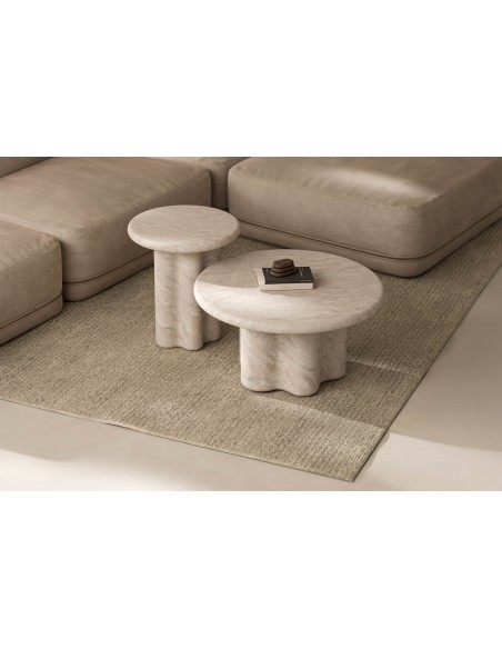 Mesa de centro em microcimento travertino LUIGI 80
