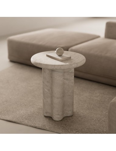 Mesa lateral em microcimento travertino EMERIC 50