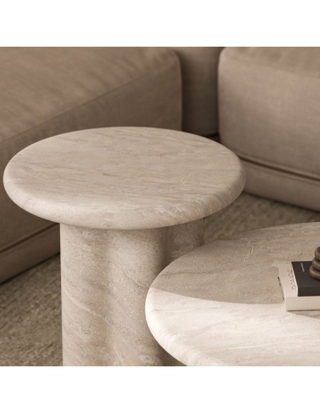 Mesa lateral em microcimento travertino EMERIC 50