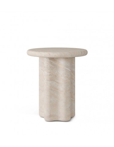 Mesa auxiliar en microcemento travertino EMERIC 50