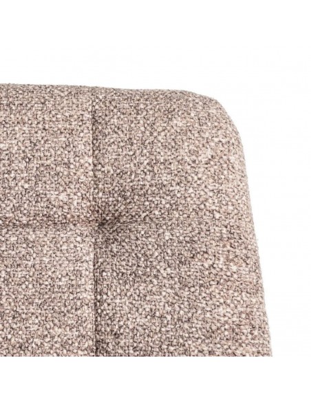 Silla de estilo nórdico moderno NORDA, tejido Jaspeado y metal negras