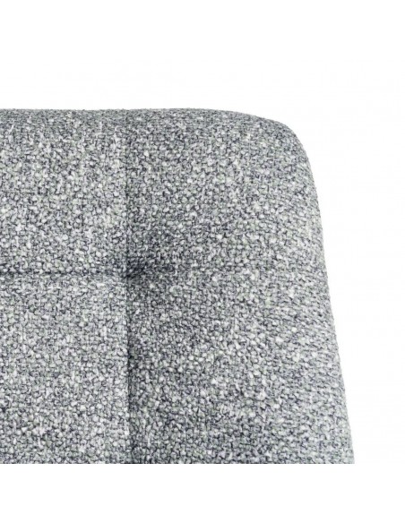 Silla de estilo nórdico moderno NORDA, tejido Jaspeado y metal negras