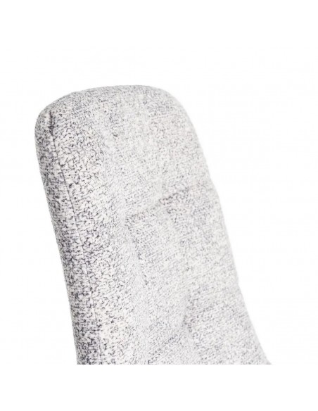 Silla de estilo nórdico moderno NORDA, tejido Jaspeado y metal negras