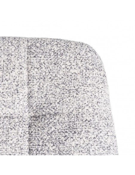 Silla de estilo nórdico moderno NORDA, tejido Jaspeado y metal negras