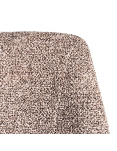 Silla VELNA con respaldo envolvente, tejido jaspeado y metal negro