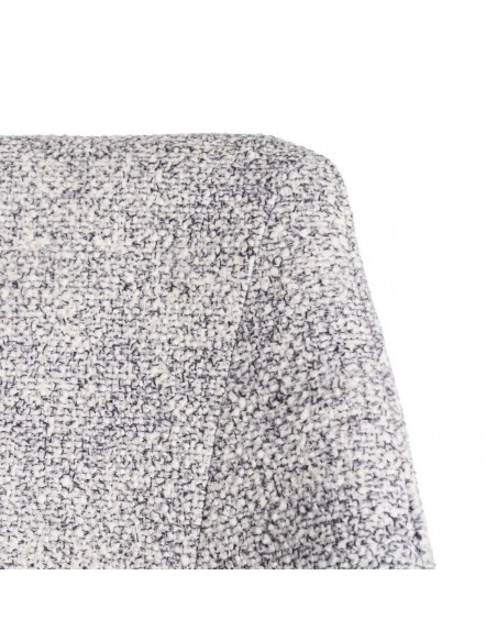 Silla VELNA con respaldo envolvente, tejido jaspeado y metal negro