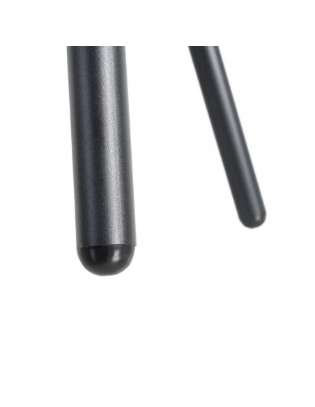 Cadeira BOREA com encosto curvo, tecido mesclado e pernas afuniladas pretas