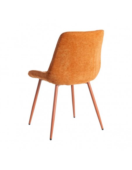 Silla SOLNA de diseño nórdico, tapizado en tejido y metal al tono