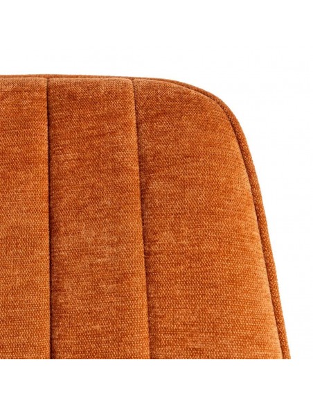 Silla SOLNA de diseño nórdico, tapizado en tejido y metal al tono