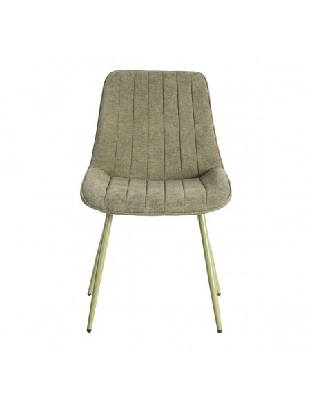 Silla SOLNA de diseño nórdico, tapizado en tejido y metal al tono