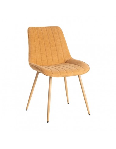 Silla SOLNA de diseño nórdico, tapizado en tejido y metal al tono