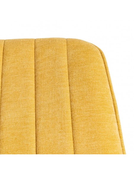 Silla SOLNA de diseño nórdico, tapizado en tejido y metal al tono