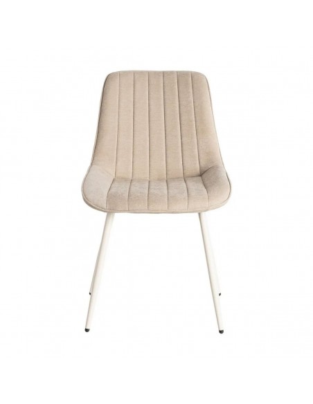 Silla SOLNA de diseño nórdico, tapizado en tejido y metal al tono