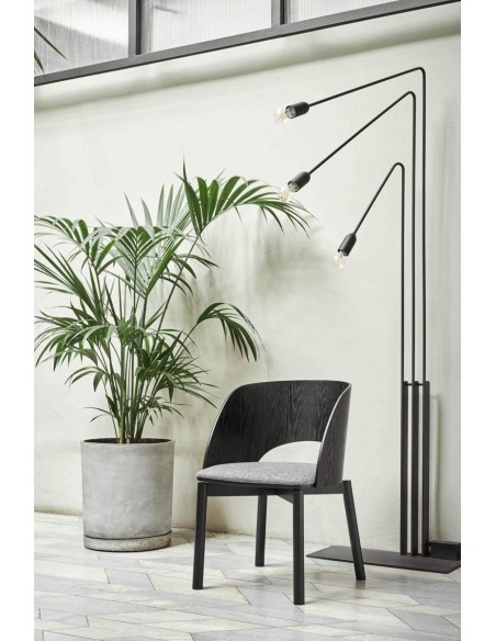 TEULAT CADEIRA de design DAM, madeira PRETO