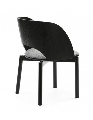 TEULAT SILLA de diseño DAM, madera NEGRO