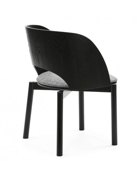 TEULAT SILLA de diseño DAM, madera NEGRO