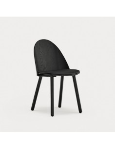 TEULAT CADEIRA UMA DESIGN, em madeira preta estofamento...